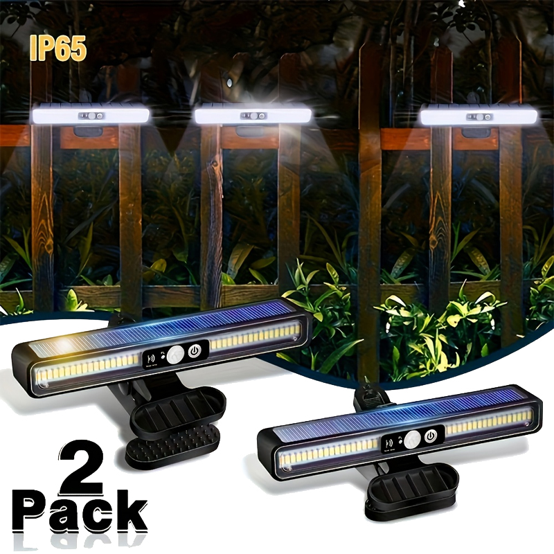 Outdoor Lighting Waterproof - Clip-on zonne-bewegingslampen voor buiten, waterdicht, zonne-schuttinglampen