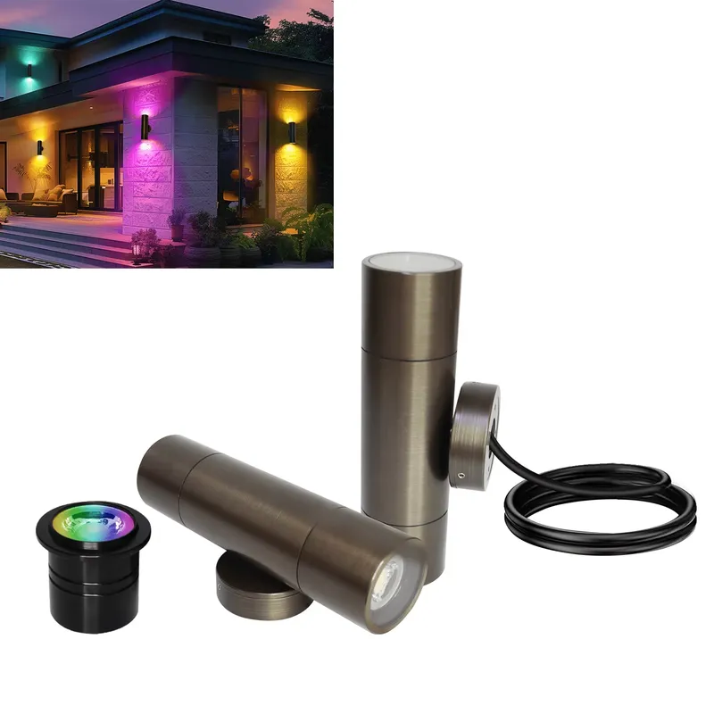 Outdoor Lighting Pathway - Duurzame messing buiten LED wandlamp IP65