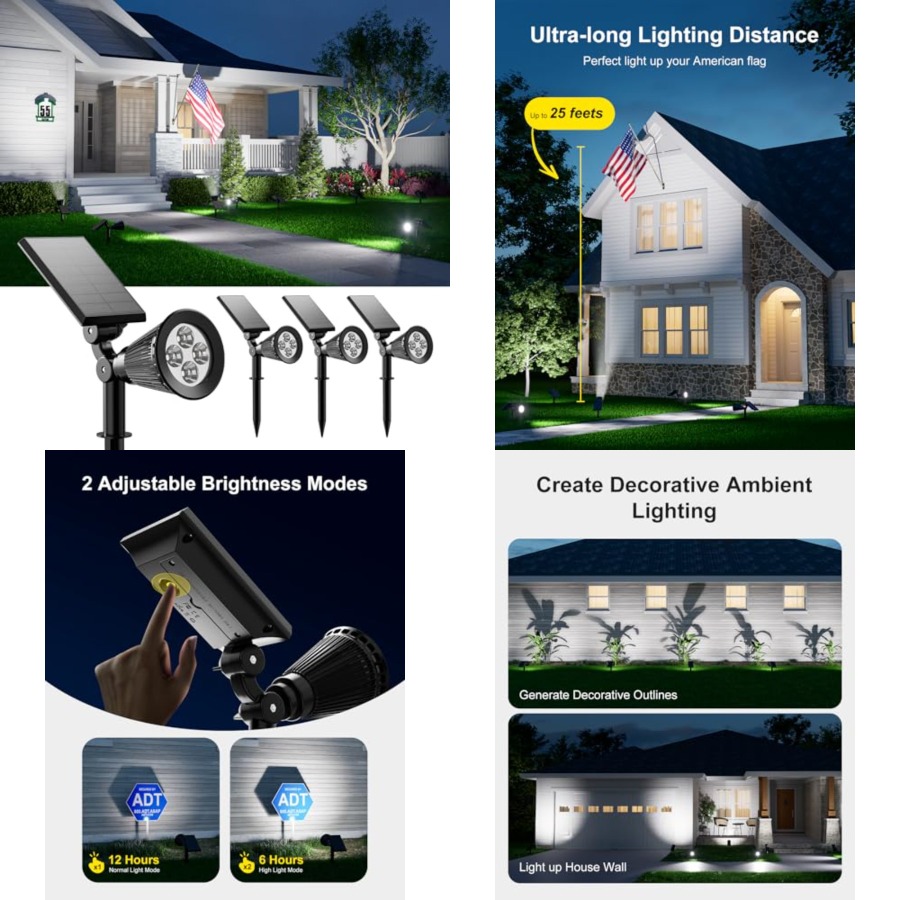 Outdoor Lighting And Landscape - Zonne-schijnwerpers voor buiten, waterdicht voor boom,