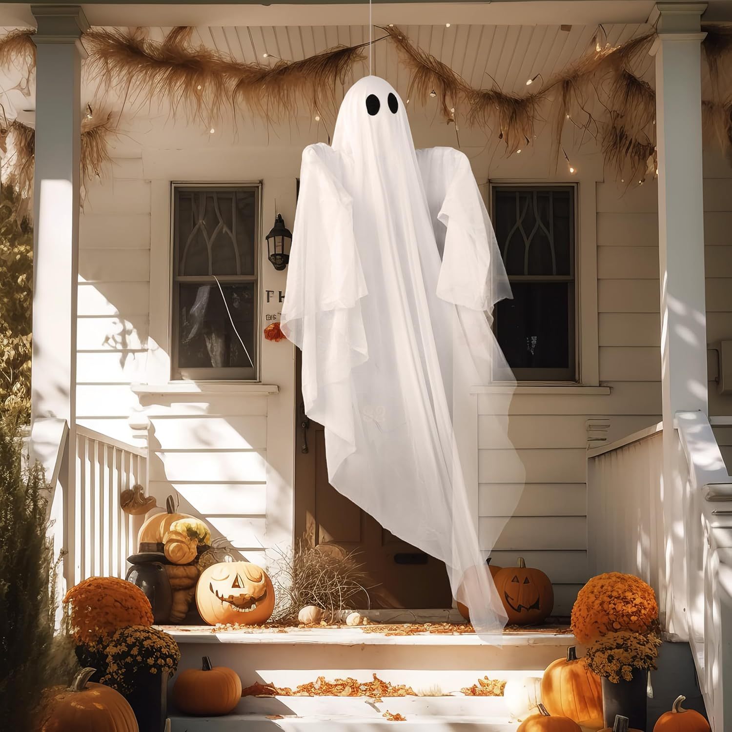 Outdoor Lighting Effects - Halloween hangende lichtgevende geest met griezelig
