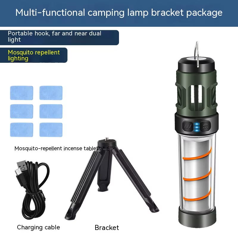 Outdoor Lighting Wireless - Multifunctionele campingmuggenlamp, oplaadbaar, draagbaar LED-zaklamp, buitenverlichting,