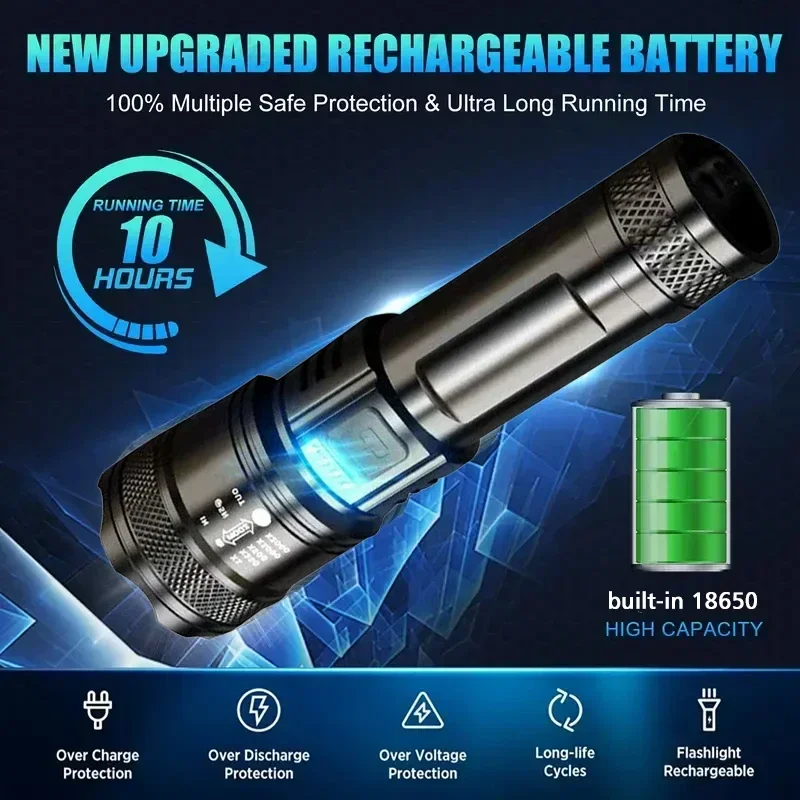 Superheldere LED-zaklamp USB o - Outdoor Lighting Black recensie en prijs