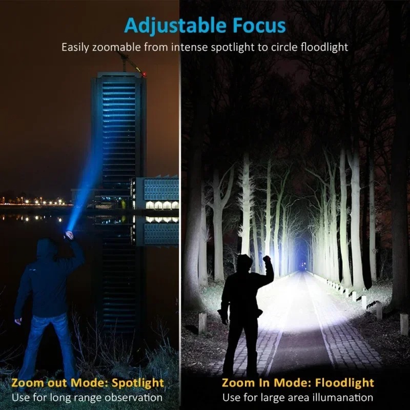 T6 LED oplaadbare zaklamp, 186 - Outdoor Lighting Black recensie en prijs