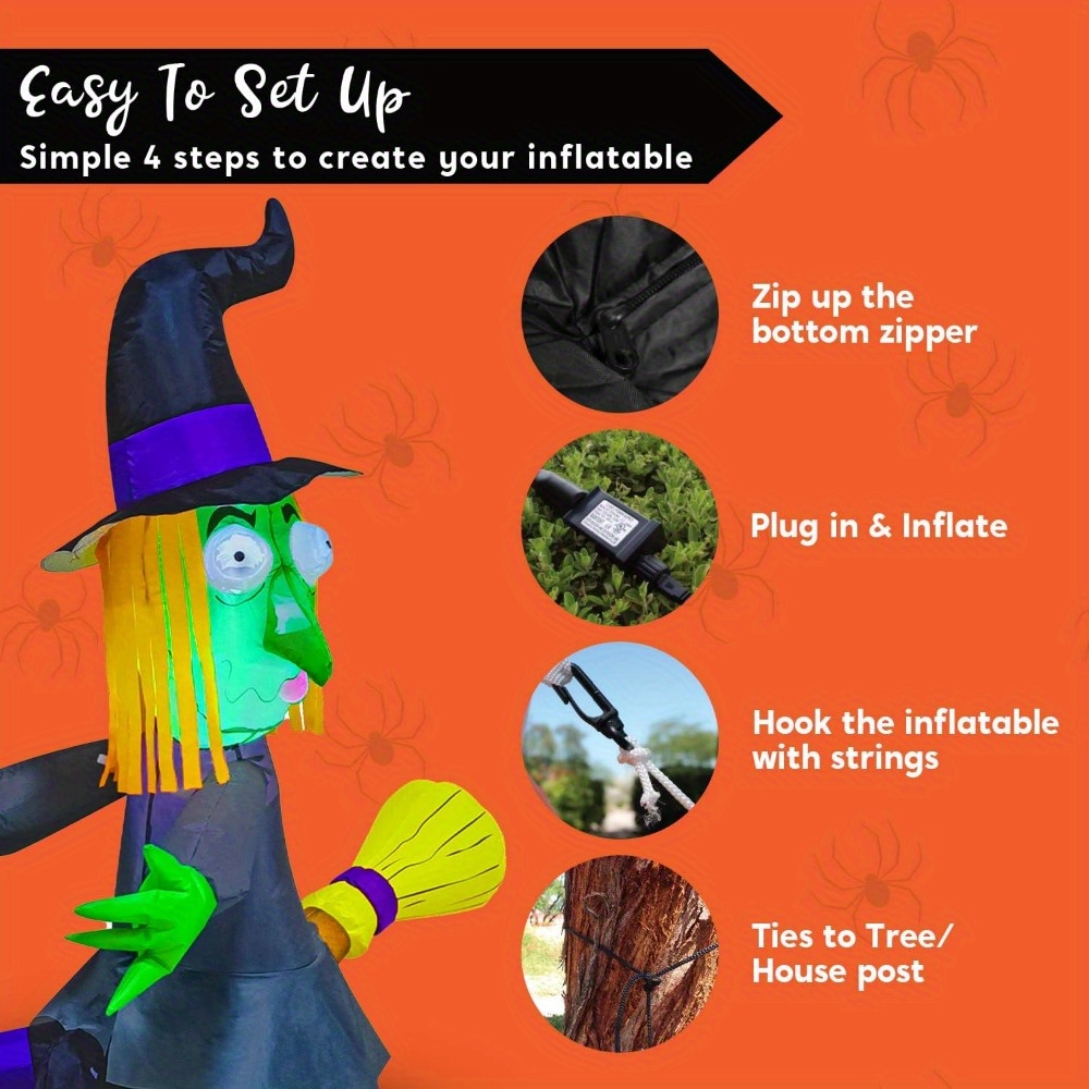 4FT Halloween opblaasbare heks - Outdoor Lighting Effects recensie en prijs