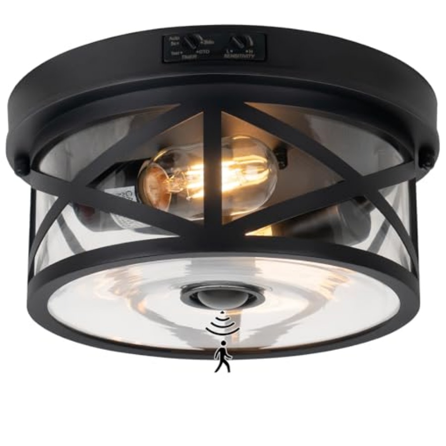 Buitenplafondlamp met beweging - Outdoor Lighting Black recensie en prijs