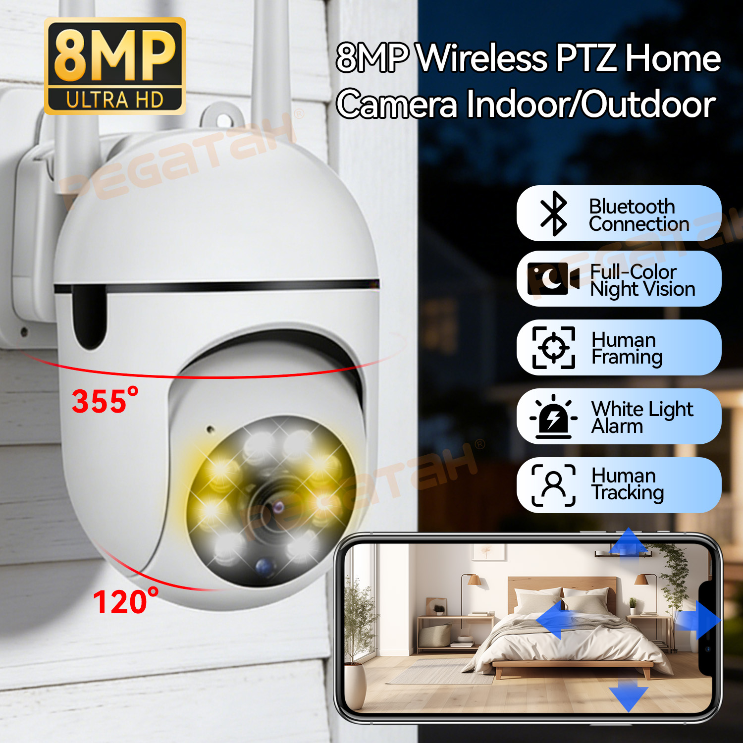 8MP 2.4G Wifi IP CCTV Camera K - Outdoor Lighting Track recensie en prijs